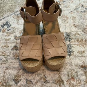 Marc Fisher Suede Espadrille Wedge Sandals size 6